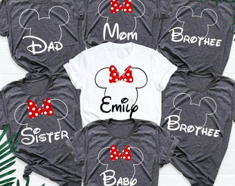 Custom Disney Family Shirt, Disney Trip T-shirt, Disney shirt for groups, Mickey ears Shirt, Disneyland Shirt, Disneyworld Tee
