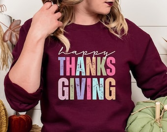 Vintage Thankful Sweatshirt, Thankful Shirt, Thanksgiving Shirt, Thanksgiving Family Shirt, Fall Shirt, Thanksgiving Gift, Fall Sweatshirt