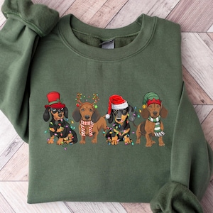 Dachshund Christmas Sweatshirt, Christmas Dog Shirt, Dachshund Shirt,Dachshund Mom Shirt,Dog Lover Shirt,Dachshund Lover,Unique Holiday gift