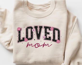 Bluza z napisem „Kochana mama”, sweter dla mamy, koszulka na dzień matki, koszulka z podziękowaniami dla mamy, koszulka „Najlepsza mama”, koszulka dla mamy, prezent dla mamy, prezent na dzień matki