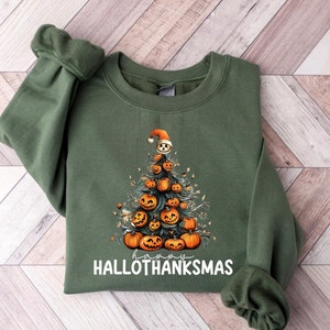 Happy Hallothanksmas Shirt, Happy Halloween Thanksgiving Christmas Shirt, Holiday Season Shirt, Funny Halloween Gift, Fall Shirt, Autumn Tee