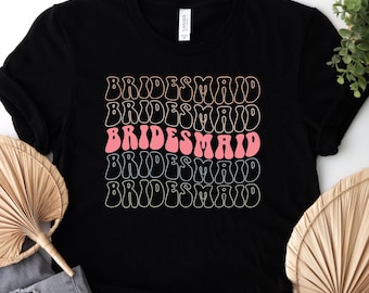 Camisetas para damas de honor, camisetas para despedida de soltera, camisetas para la fiesta nupcial, camisetas para damas de honor color salvia, camisetas para proponer ser dama de honor, lindo regalo para damas de honor