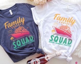 Family Cruise Shirts, Adults Kids Family Cruise Squad Tshirt, Matching Cruise Trip Tees