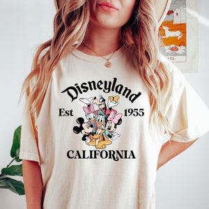 Retro Disneyland California Shirt, Disneyland Est 1955 Shirt, Disney Vacation Shirt, Mickey And Friends Shirt, Retro Walt Disney Shirt