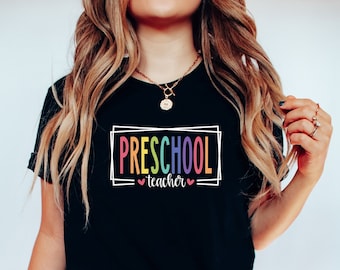 First Day of Preschool, Back to School Shirt,  teacher shirt, preschool sweatshirt, Preschool Gift, Hello Preschool Tee, teacher life shirt