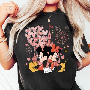 Retro Disneyworld Mickey Minnie Valentine Shirt, wo Träume wahr werden, Disneyland Valentine Paar Shirt, Flitterwochen Shirt, magisches Königreich