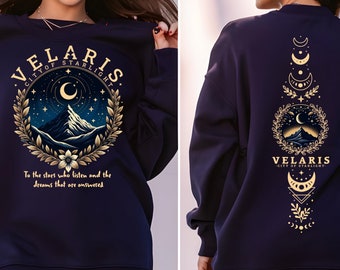 Velaris ACOTAR  Sweatshirt, Velaris City Of Starlight, The Night Court Shirt,SJM Merch Shirt,Court of Dreams,Rhysand,Cassian,horns and Roses