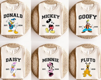 Mickey Mouse Shirt, Minnie Mouse Tee, Magic Kingdom Tee, Donald Duck Shirt, Daisy Duck Shirt, Goofy Dog Shirt, Pluto Dog, Family Trip Shirt