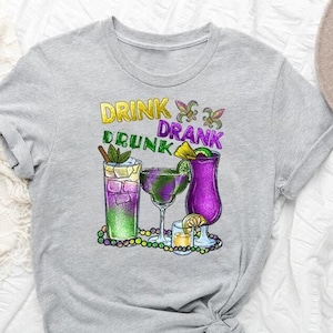 Mardi Gras Drink Shirt, Mardi Gras Drinking Party Shirt, Party Outfit,Wine Mardi Gras Shirt,Mardi Gras Celebration Shirt,Mardi Gras Carnival