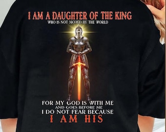 Religiöses Damen-Shirt, Shirt „Kind Gottes“, Shirt „Tochter des Königs“, Jesus-Shirt, christliche Merchandise-Artikel, Sweatshirt mit Bibelvers, christliche Bekleidung