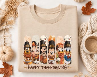 Disney Thanksgiving Sweatshirt, Mickey Mouse Fall Pullover, Disney Trip Shirt, Family Matching Outfit, Autumn Gift