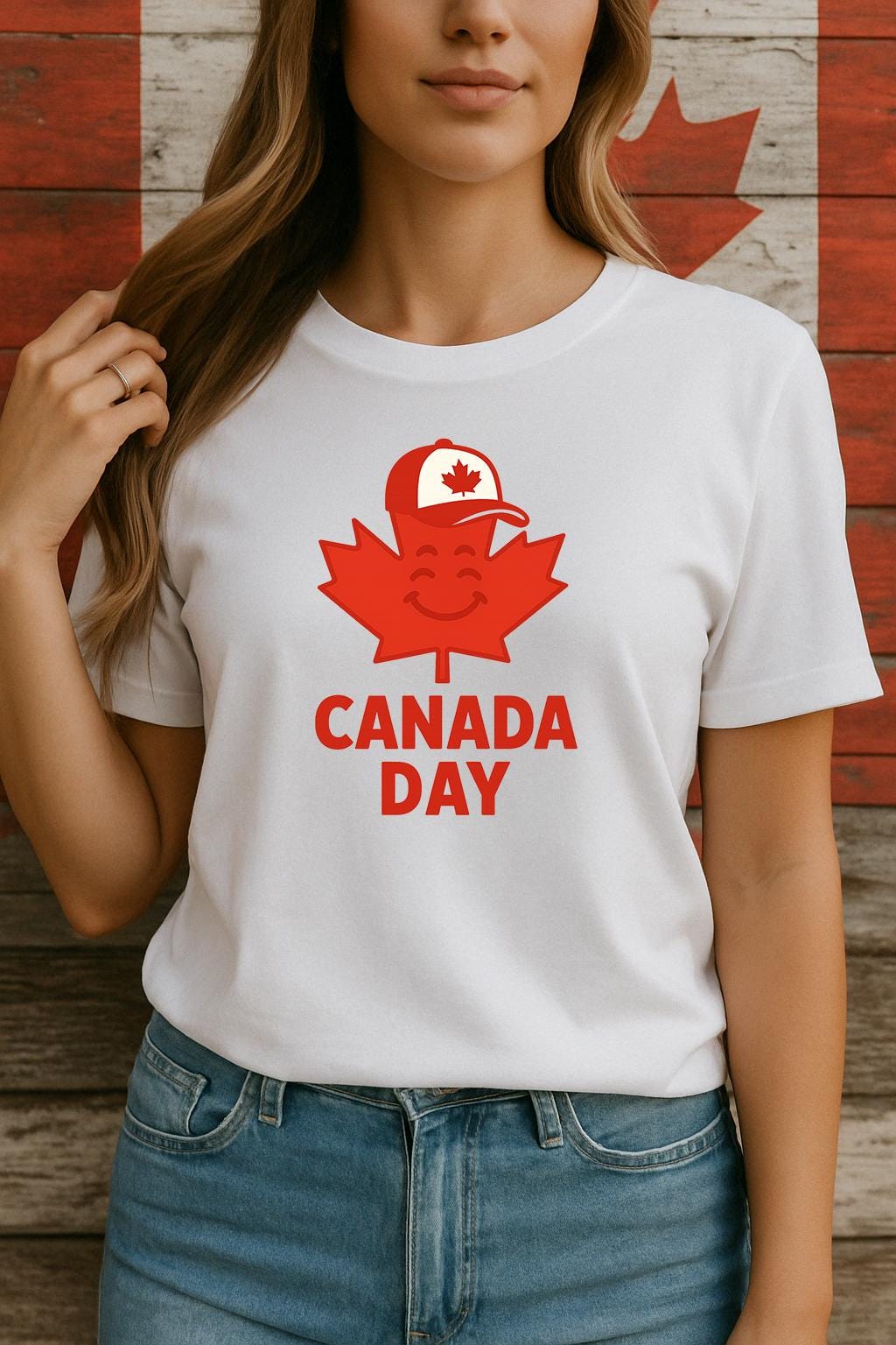 Camiseta De Verano Para Mujer Con Bandera Canadiense Y Hoja De Arce, Manga Larga Suave Y Cómoda