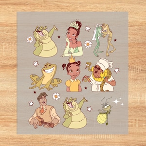 Magical Princess DTF/Sublimation Design, Bayou Princess, Princess Frog PNG Sublimation, Magical Design, Tiana