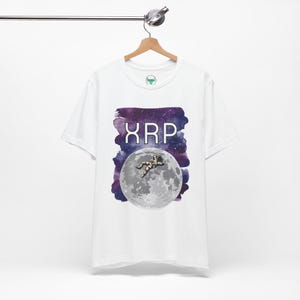 Xrp to the Moon Unisex Tee, Crypto Currency Shirt, Short Sleeve Graphic Shirt, Xrp Fan Gift, HODL Shirt