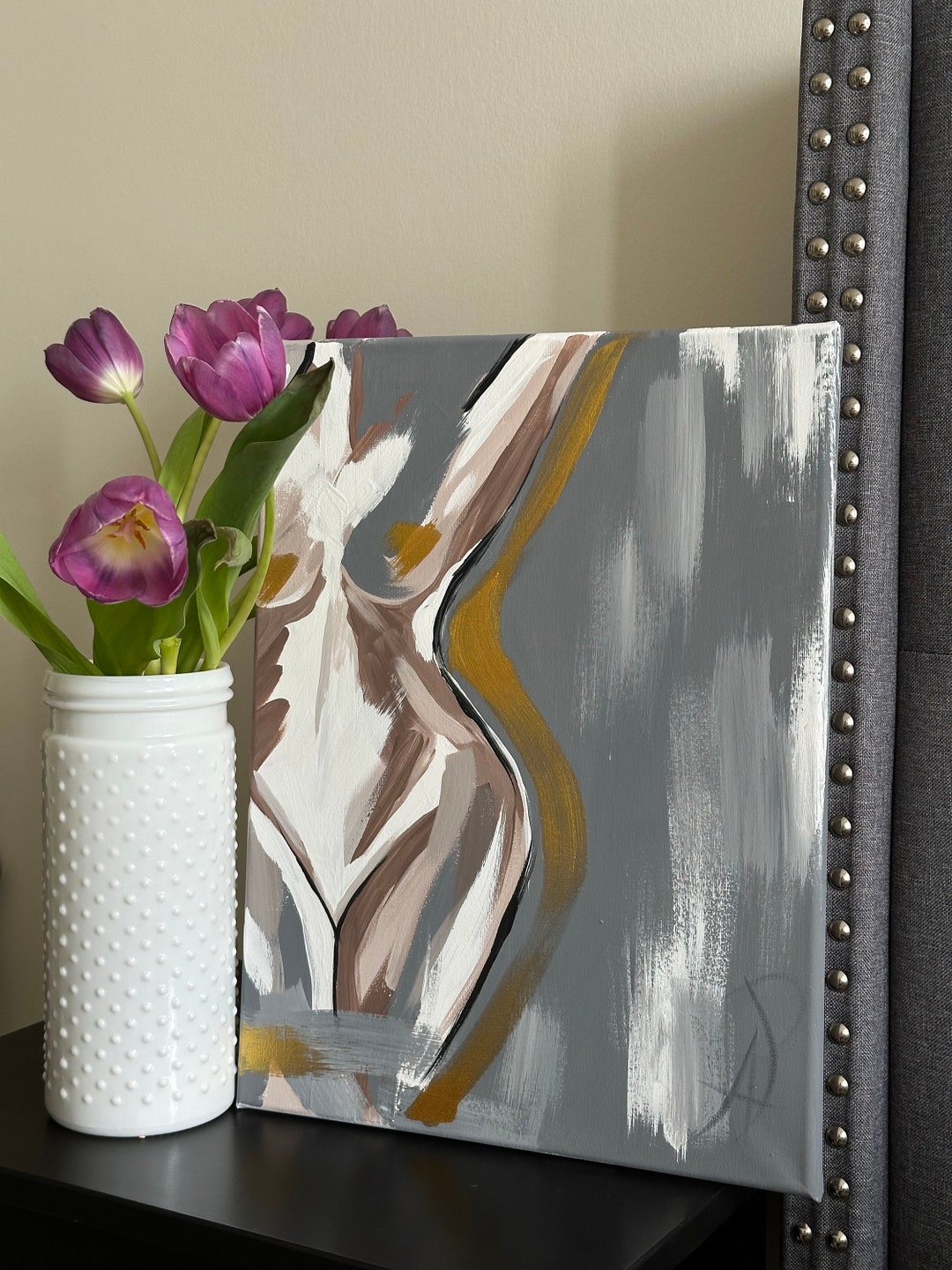 Nude Painting , Original Painting , Woman Body Art , Female Print