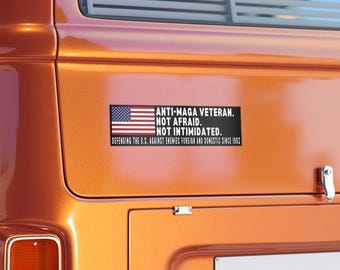 Perfect Anti-maga Veteran US Flag Patriotic Military Bumper Sticker, Pro-America, Patriot Gift, Resistance Decor, Support Soldier