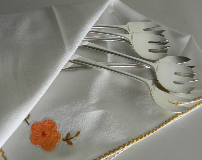Vintage Silver Plated Cake Forks EPNS Sheffield England Set Etsy