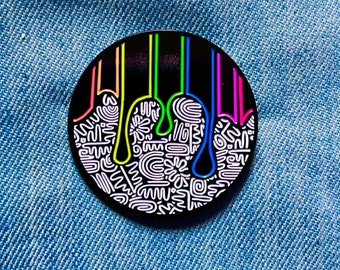 Drippy Neon Enamel Pin