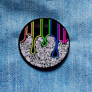 Drippy Neon Enamel Pin