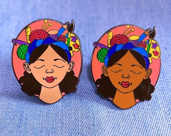 Crafty Girl Enamel Pin