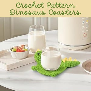Dinosaur Coasters Crochet Pattern Digital Download Pattern for DIY Dinosaur Crochet Amigurumi Tyrannosaurus Crochet Dinosaur World