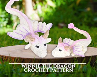 Winnie The Dragon Crochet Pattern PDF, Amigurumi Dragon Crochet Toy Pattern Winnie The Dragon Crochet Plush Fantasy Amigurumi Pattern
