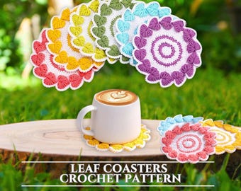 Monstera Leaf Coaster Crochet Pattern With Video - Etsy