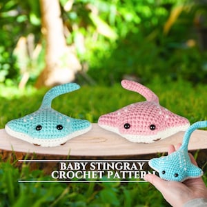 Crochet Sting Ray Pattern Amigurumi Stingray Pattern Easy Stingray Plushie Pattern Mini Stingray PDF Ocean Crochet Pattern