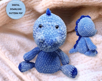 Dinosaur Crochet PATTERN,Crochet Snuggler Pattern,Dino Lovey,Lovey ToyPatterns,Cute Crochet Pattern,Amigurumi Dinosaur Pattern,Tyrannosaurus