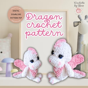 Dragon Crochet Pattern PDF, Amigurumi Dragon Crochet Toy Pattern, Crochet Dino Pattern, Crochet Amigurumi Dragon, Fantasy Amigurumi Pattern