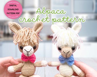 Alpaca Amigurumi Alpaca Lama Crochet Pattern Animal Crochet Plushie, DIY Crochet Toy, Llama Crochet Pattern Handmade Gift for Her
