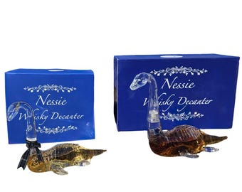 Loch Ness Monster Whisky Decanter – Small or Large Nessie Scottish Gift or Keepsake.