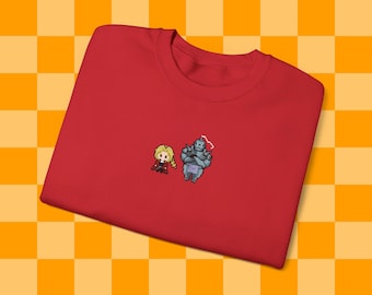 Pixel Alchemists, Anime shirt, Brothers, metal armor, Unisex Heavy Blend™ Crewneck Sweatshirt