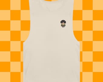 Pixel Anime Men Shirt, Devils of Paradis, Workout shirt, Anime Gym Shirt, Unisex Barnard Tank