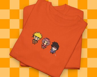 Ninja Anime, Pixel, Retro, Anime Shirt, Unisex Heavy Cotton Tee