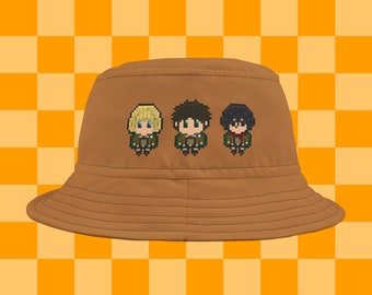 Pixel Lineup Anime, Devils of Paradis, Soldier, Bucket Hat (AOP)
