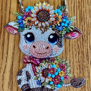 Cow diamond art wall hanging