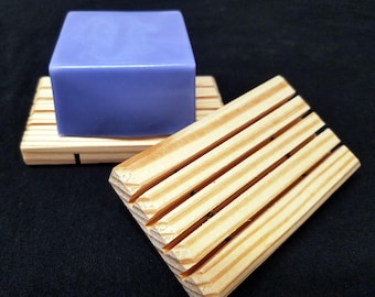 Soap Dish Natural Handcrafted Wood Tray Holder Pine Wooden by Berrysweet Stuff Chemical-free