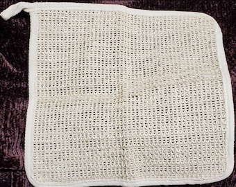 Sisal Washcloth, Exfoliating Stimulating Bath Shower 10 inch Body Scrub Cleaning Natural Fiber