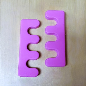 4 Pair Toe Finger Separators Sets for Pedicure Manicure Tool Pink Firm Foam Toe Finger Spacers Durable Pedicure Toes Self Care FREE SHIP