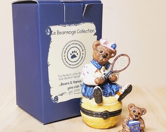 Boyds Bears Tennis Le Bearmoge Collection Small Hinged Box
