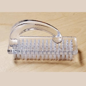 Clear Nail Brush Handled Manicure Fingernail Cleaning 1 Piece Unisex Plastic Nailcare Clean Nails Hygiene Scrub Scrubbing Cleanse Wash