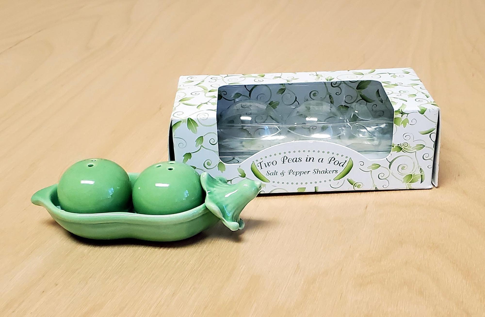Two peas in a pod salt and sale pepper shakers