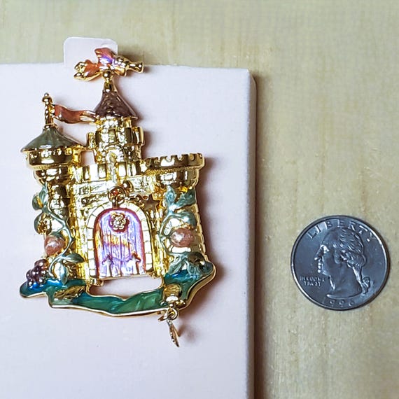 Kirks Folly Fairytale Rapunzel Castle Pin Brooch,… - image 6