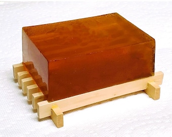 Amber and French Vanilla Soap Bar, Handmade Bath Body Fragrant Scented Skin Unisex Berrysweet Stuff DETERGENT-FREE Earthy Creamy