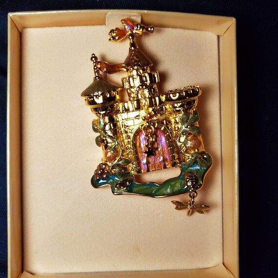 Kirks Folly Fairytale Rapunzel Castle Pin Brooch,… - image 3