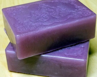 2 Heather and Hyacinth Soap Bar Pair Scented Fragrant Bath Body Skin Fragrant Cleansing Floral Flower Purple Handmade DETERGENT-FREE