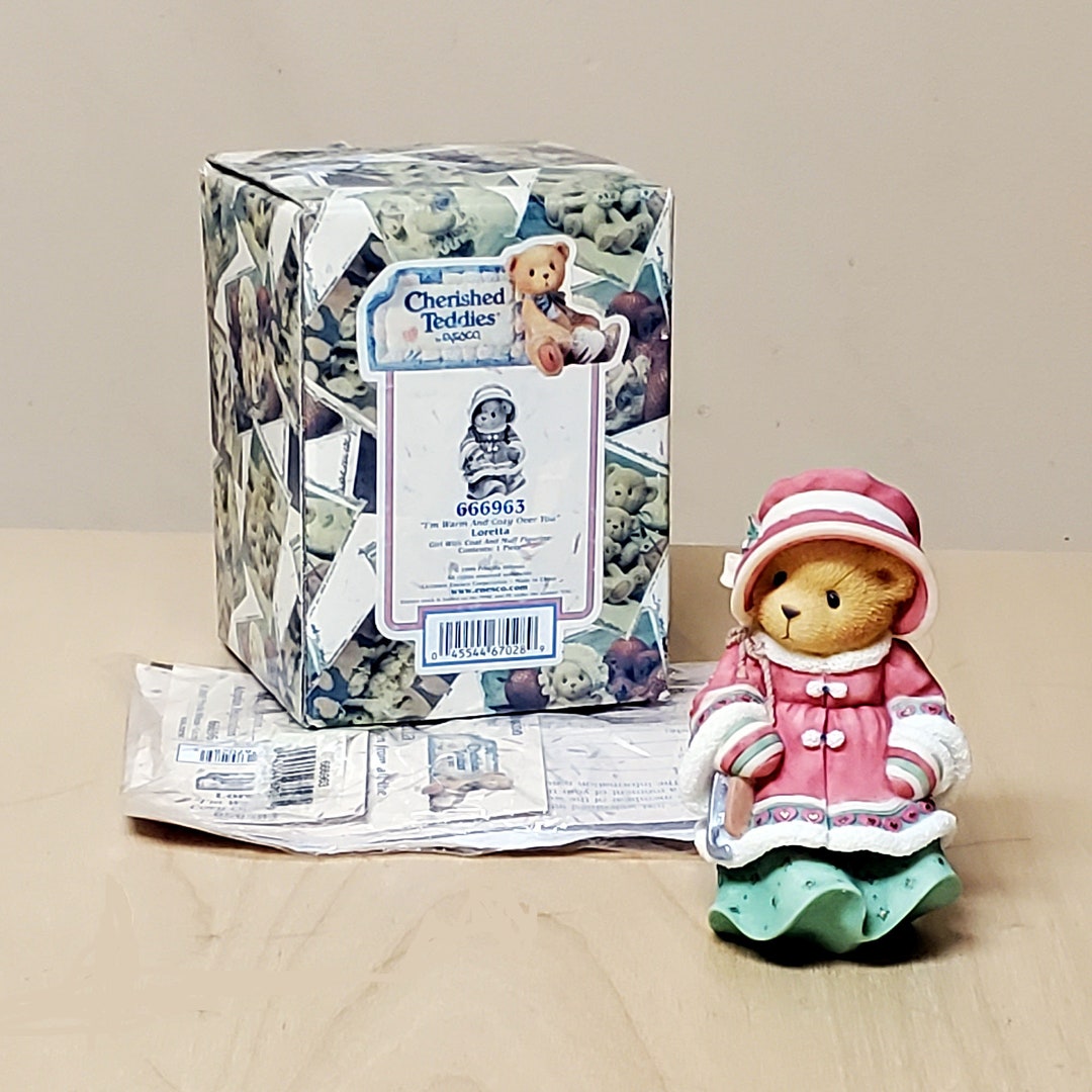 Cherished Teddies Loretta Bear Figurine Syndicated Catalog Exclusive