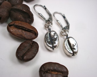 Sterling Silver, Coffee Bean, Earring