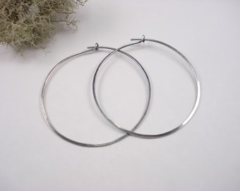 Sterling Silver, Hoop Earring